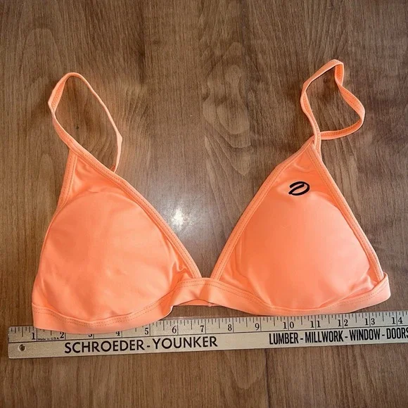NEW Dixxon Sz M Triangle Micro Bikini Bright Orange Swimsuit Top &‎ Bottom 2 Pc. - Picture 10 of 14